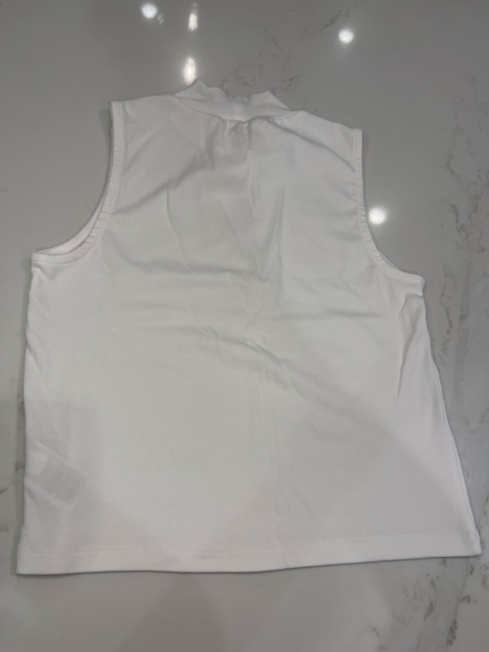 NWOT GAP Sleeveless Mock Neck Tank Top - White - Picture 7 of 12